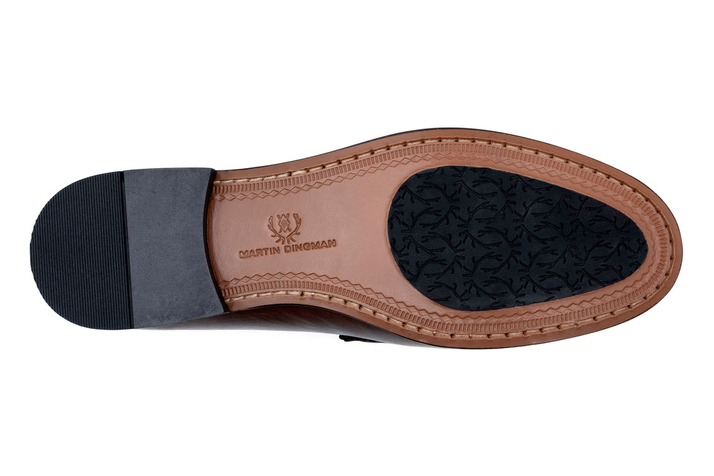 Addison Calf Leather Horse Bit Loafers - Chocolate