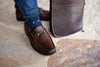 Addison Calf Leather Horse Bit Loafers - Chocolate