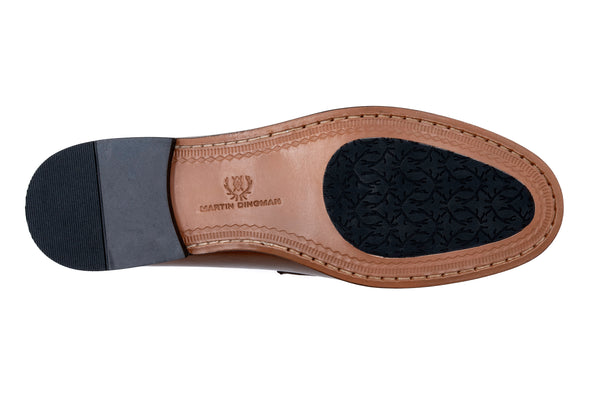 Addison Calf Leather Horse Bit Loafers - Brandy