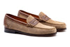 All American Suede Penny Loafers - Khaki