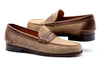 All American Suede Penny Loafers - Khaki