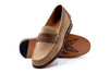 All American Suede Penny Loafers - Khaki