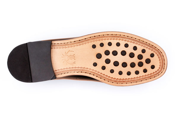 Maxwell Sheepskin Penny Loafers - Whiskey