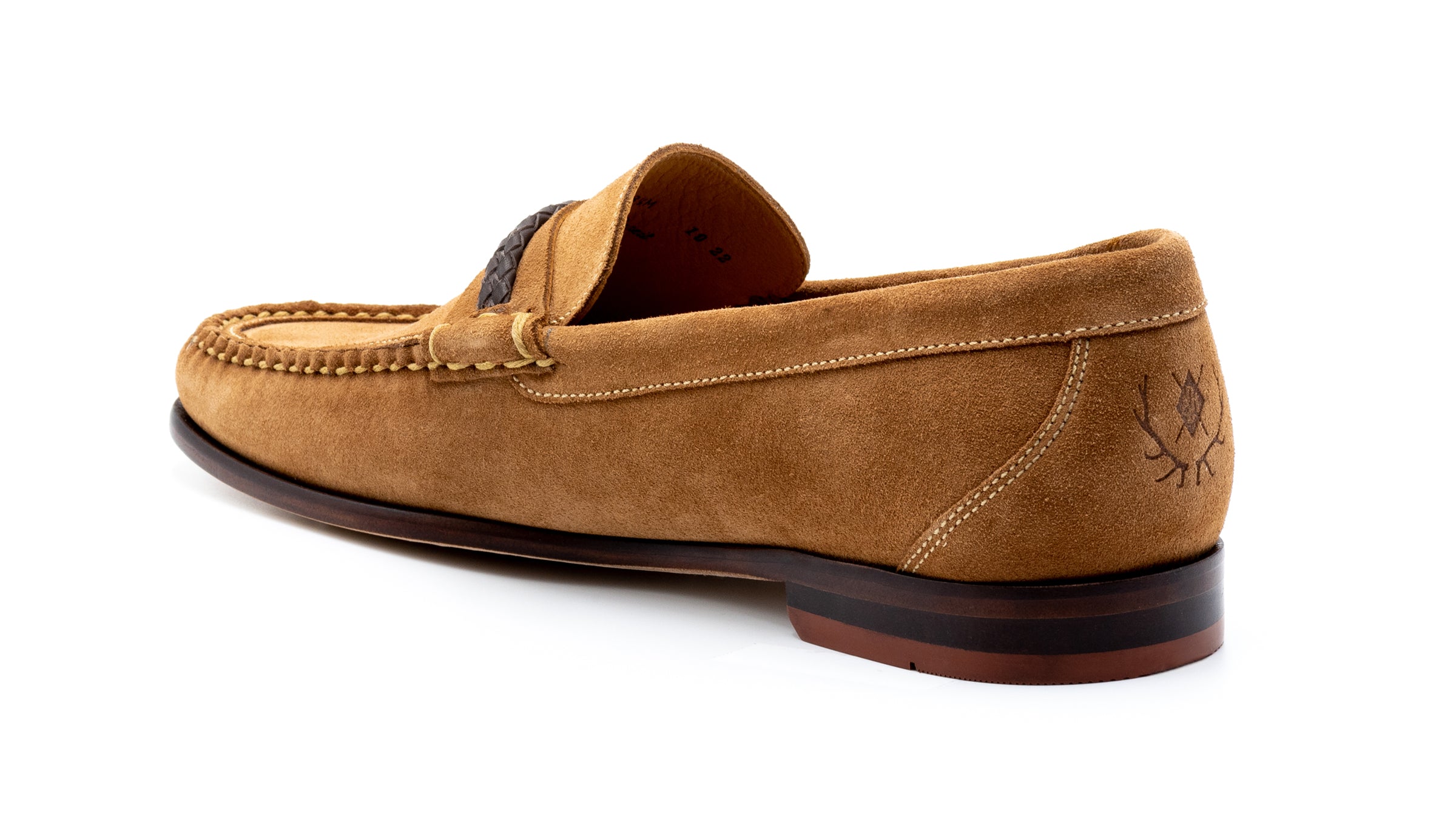 Maxwell Knot Water Repellent Suede Leather Braided Knot Loafers Fren | Martin Dingman