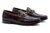 Addison Alligator Grain Loafers - Walnut