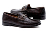 Addison Alligator Grain Loafers - Walnut