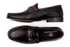 Addison Alligator Grain Loafers - Walnut