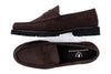 Addison Lug Suede Penny Loafers - Walnut