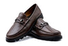 Addison Lug Pebble Grain Horse Bit Loafers - Walnut