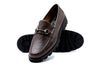 Addison Lug Pebble Grain Horse Bit Loafers - Walnut