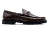 Addison Lug Pebble Grain Horse Bit Loafers - Walnut