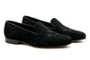 Royal Suede Smoking Slipper - Black