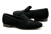 Royal Suede Smoking Slipper - Black