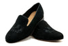 Royal Suede Smoking Slipper - Black