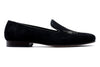 Royal Suede Smoking Slipper - Black