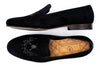 Royal Suede Smoking Slipper - Black