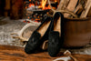 Royal Suede Smoking Slipper - Black