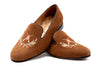 Royal Suede Smoking Slipper - French Roast
