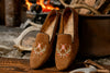 Royal Suede Smoking Slipper - French Roast