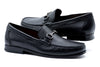 Bermuda Dress Pebble Grain Glove Leather Horse Bit Loafers - Black