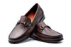 Bermuda Dress Pebble Grain Glove Leather Horse Bit Loafers - Bourbon
