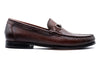 Bermuda Dress Pebble Grain Glove Leather Horse Bit Loafers - Bourbon