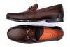 Bermuda Dress Pebble Grain Glove Leather Horse Bit Loafers - Bourbon