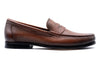 Bermuda Dress Pebble Grain Glove Leather Penny Loafers - Cognac