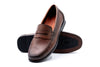 Bermuda Dress Pebble Grain Glove Leather Penny Loafers - Cognac