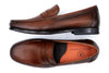 Bermuda Dress Pebble Grain Glove Leather Penny Loafers - Cognac