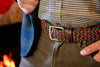 Newport Woven Italian Rayon Elastic Belt - Christmas Tree