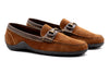 Bill Safari Kudu Suede Horse Bit Loafer - Snuff