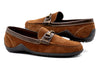 Bill Safari Kudu Suede Horse Bit Loafer - Snuff
