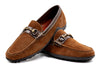 Bill Safari Kudu Suede Horse Bit Loafer - Snuff