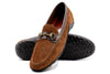 Bill Safari Kudu Suede Horse Bit Loafer - Snuff