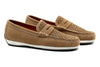 Seaside Suede Penny Loafers - Cappuccino