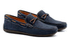 Bermuda Nubuck Braided Bit Loafers - Navy