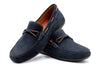Bermuda Nubuck Braided Bit Loafers - Navy