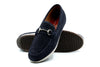 Seaside Suede Horse Bit Loafers - Navy