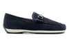 Seaside Suede Horse Bit Loafers - Navy