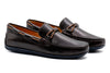 Bermuda Tumbled Glove Leather Braided Bit Loafers - Espresso