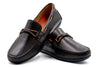Bermuda Tumbled Glove Leather Braided Bit Loafers - Espresso