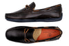 Bermuda Tumbled Glove Leather Braided Bit Loafers - Espresso