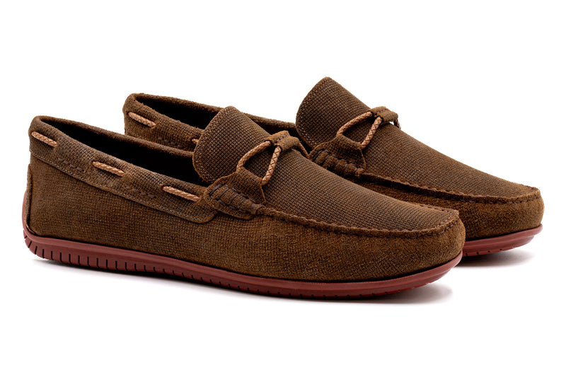 Bermuda Suede Braided Bit Loafers - Burnt Oak