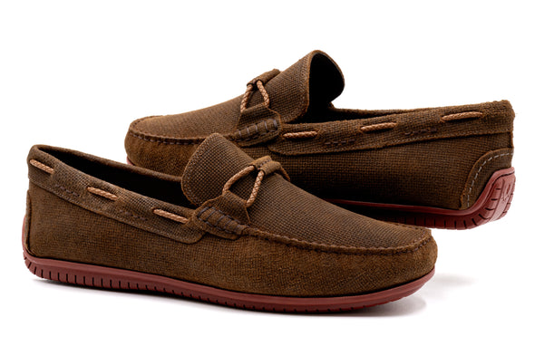 Bermuda Suede Braided Bit Loafers - Burnt Oak