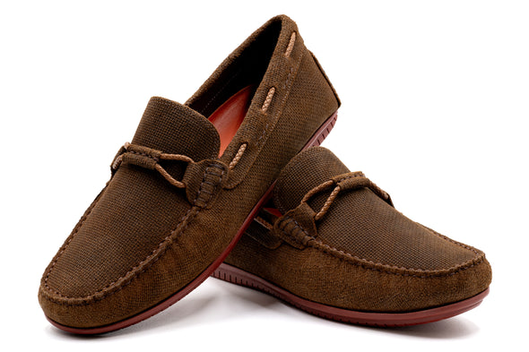 Bermuda Suede Braided Bit Loafers - Burnt Oak