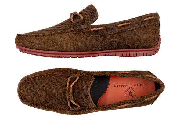 Bermuda Suede Braided Bit Loafers - Burnt Oak