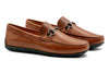 Bermuda Tumbled Glove Leather Horse Bit Loafers - Saddle Tan