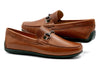 Bermuda Tumbled Glove Leather Horse Bit Loafers - Saddle Tan