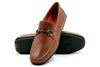 Bermuda Tumbled Glove Leather Horse Bit Loafers - Saddle Tan